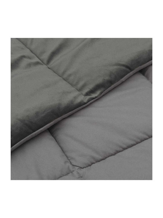 vidaXL Set Duvet Cover 155x220cm Single with Pillowcase Light Grey