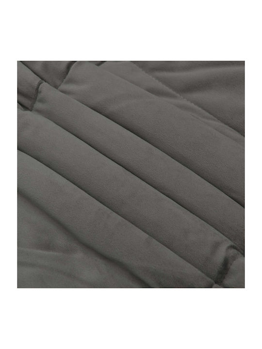 vidaXL Set Duvet Cover 155x220cm Single with Pillowcase Light Grey