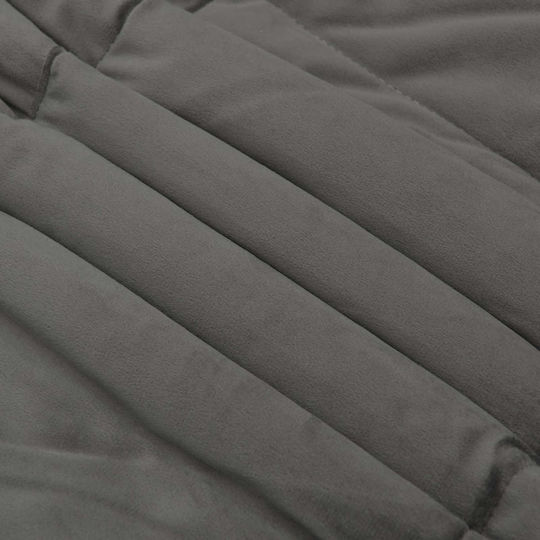 vidaXL Set Duvet Cover 155x220cm Single with Pillowcase Light Grey