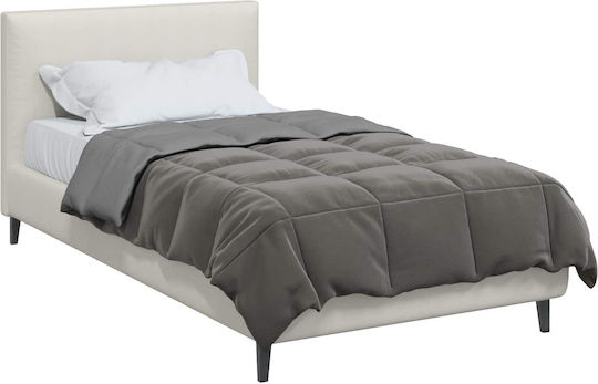 vidaXL Set Duvet Cover 155x220cm Single with Pillowcase Light Grey