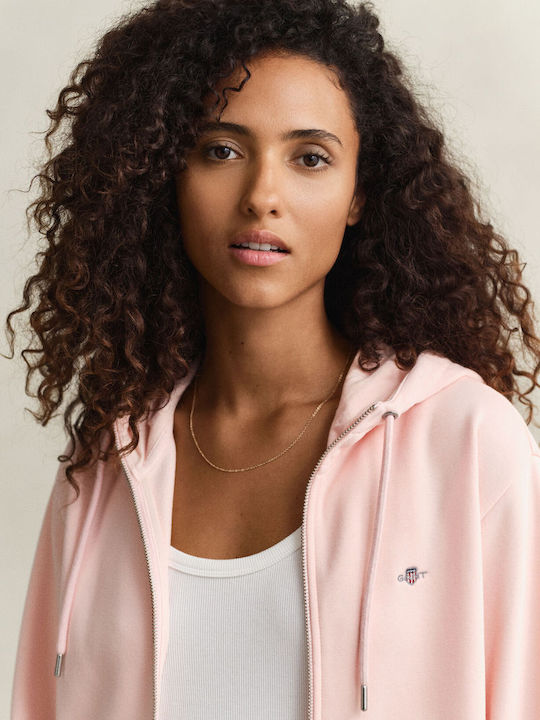 Damen Sweatshirt mit Kapuze Rosa