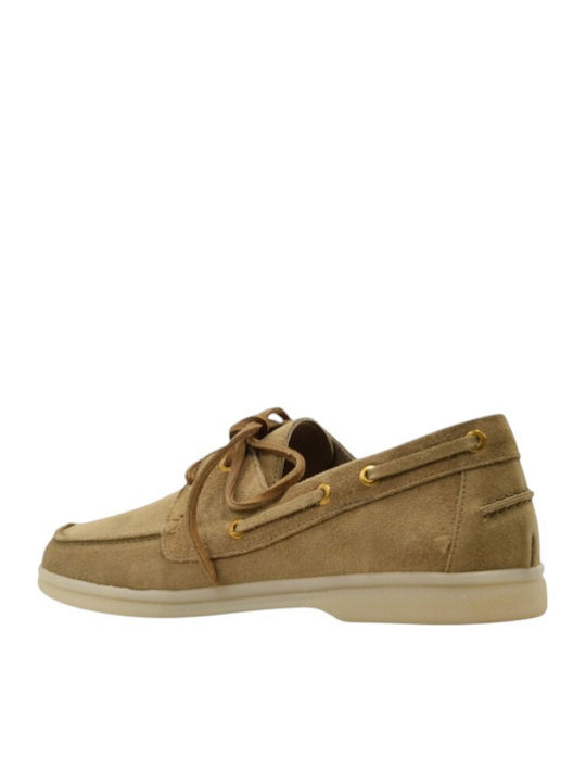 Leather Women's Moccasins in Brown Colour E509-camel