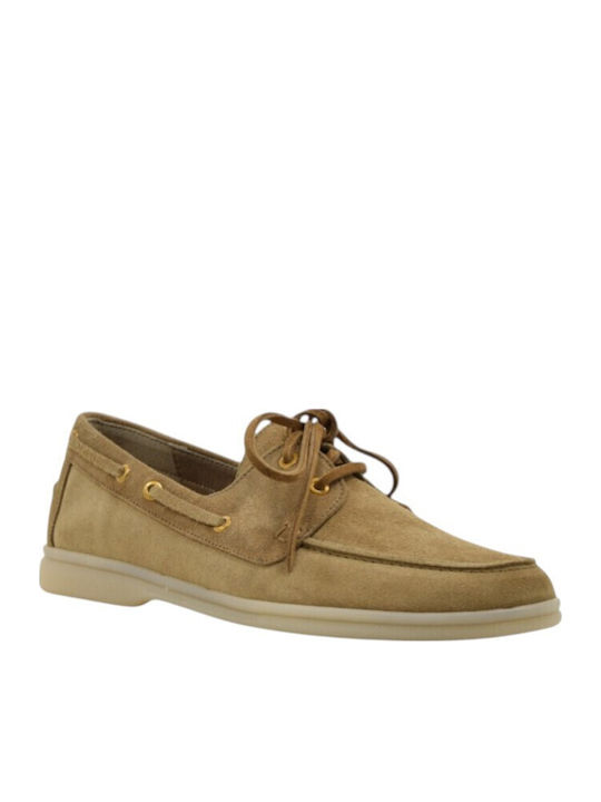 Leather Women's Moccasins in Brown Colour E509-camel