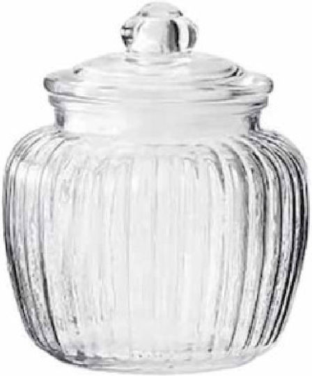Ankor General Use Glass Jar with Lid Transparent 11.5x11.5x13cm 1 Piece