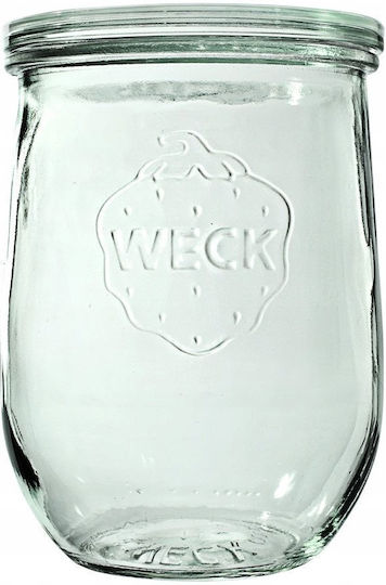 Weck Set 6Stück Gläser Allgemeine Verwendung mit Deckel Glas Transparent 1062ml