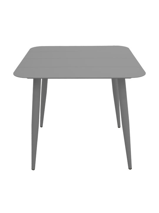 Living Room Table for Small Outdoor Spaces Aluminum Vista Anthracite 80x80x72cm