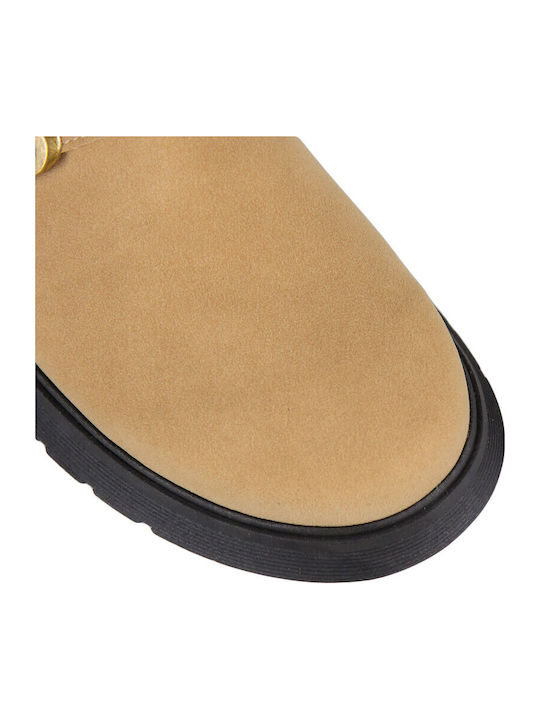 Leather Mules With Heel In Brown Colour