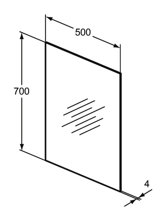 Ideal Standard Правоъгълена Банско Огледало 50x70см
