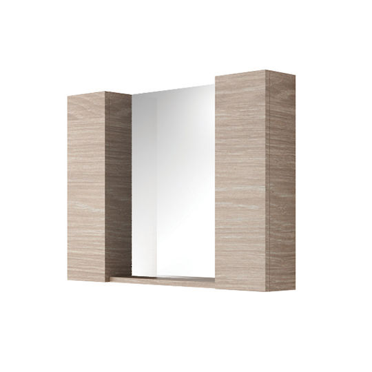 Orabella Unitate De Mobilier Pentru Baie Cu Niptiră Și Oglindă Neagră