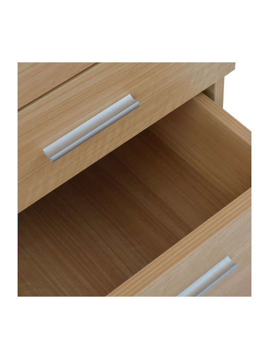 Schublade Büro mit Rollen & Schloss Beech 40x40x55cm