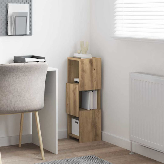 Büroaufbewahrungsschublade und -schrank Holzschatten Weiß 25.5x25x80cm