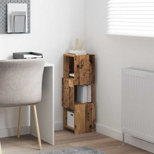Büroaufbewahrungsschublade und -schrank Holzweiß 25,5x25x80cm