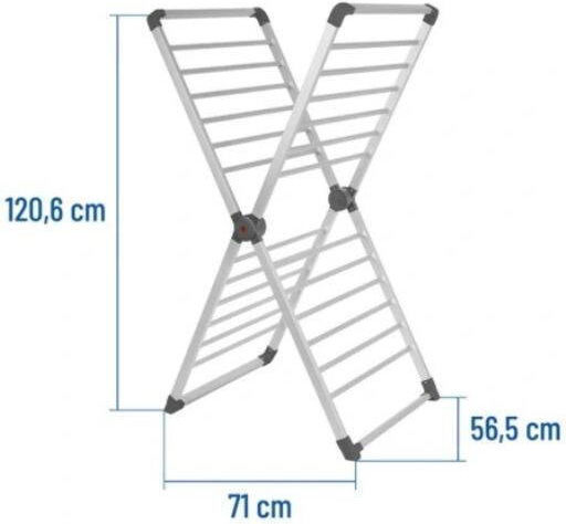 N'Oveen Klappbarer Elektrischer Boden-Kleiderständer aus Aluminium N'Oveen Klappbarer Elektrischer Boden-Kleiderständer aus Aluminium
