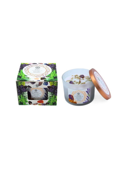 Green Tree Candle Company Aromatic Soy Candle in Jar with Lavender Scent 256g