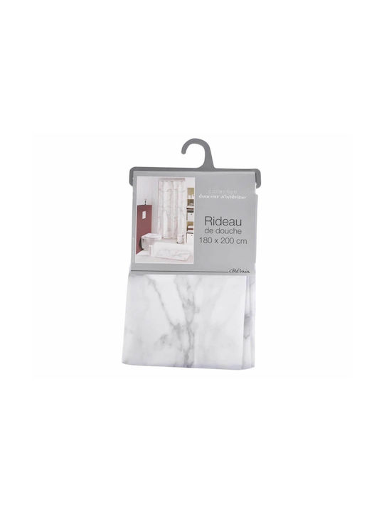 Douceur d'Intérieur Marbre Shower Curtain 180x200cm White