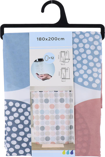 Eurocasa Duschvorhang Stoff 180x200cm Mehrfarbig
