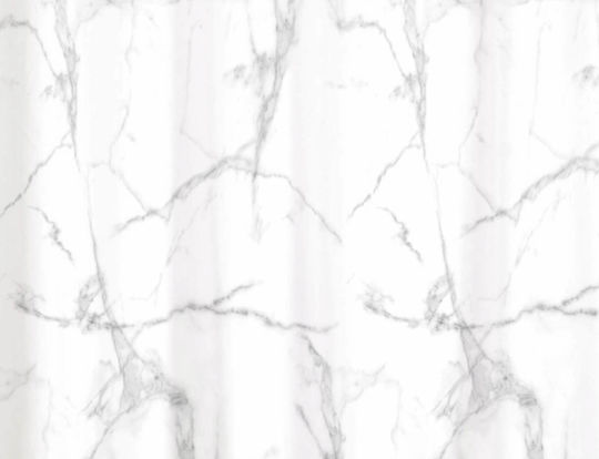 Douceur d'Intérieur Marbre Shower Curtain 180x200cm White