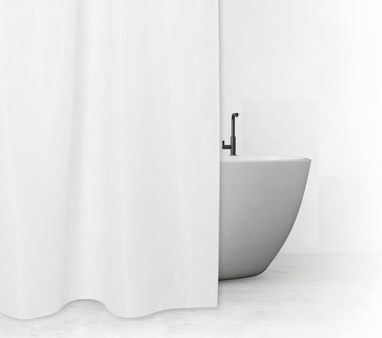 Marva Fabric Shower Curtain 180x200cm White