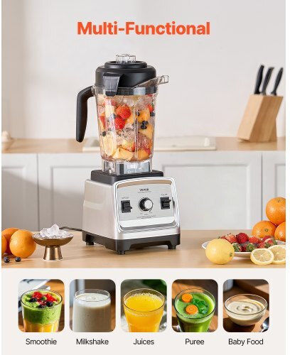Vevor Blender Cu Cană Din Plastic 2,5 L 1600W Gri BDJYZSBJBJ30V7WQXV2