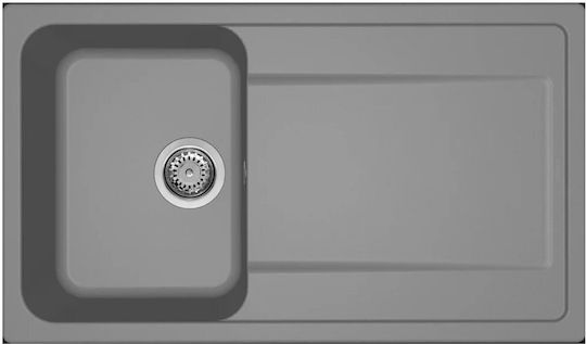Elleci Life 400 LM240073 Drop-In Sink Synthetic Granite W86xD50cm Titanium
