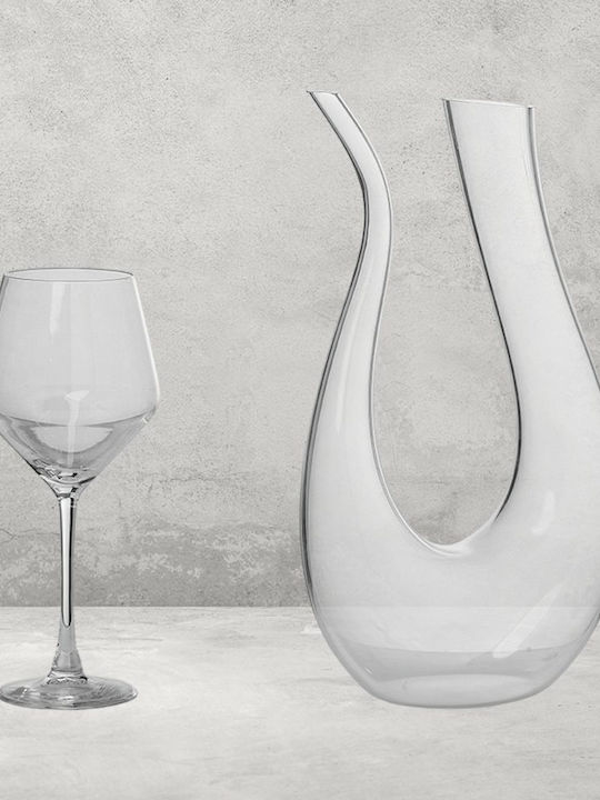 Wedding Carafe Set with Wine Glass made of Crystal 2pcs