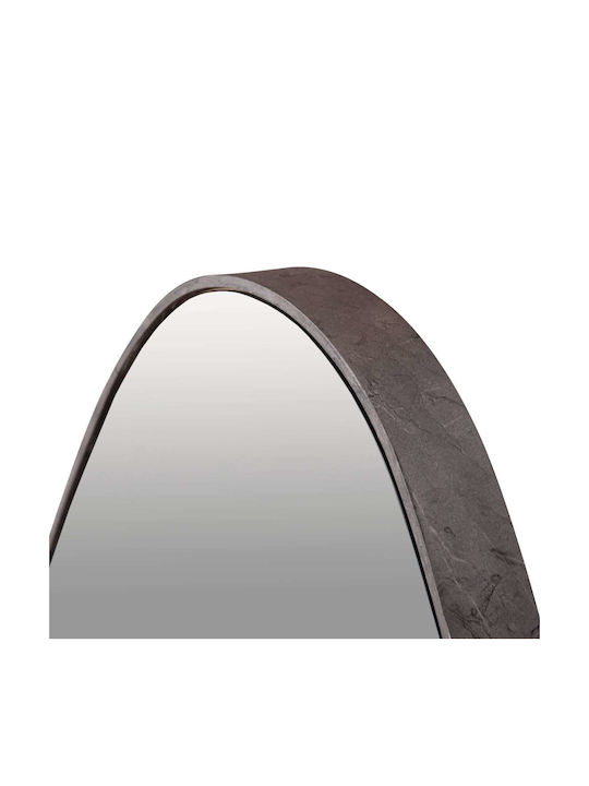 Freebox Wandspiegel Oval mit Gray Hölzernes Rahmen 80x50cm 1Stück