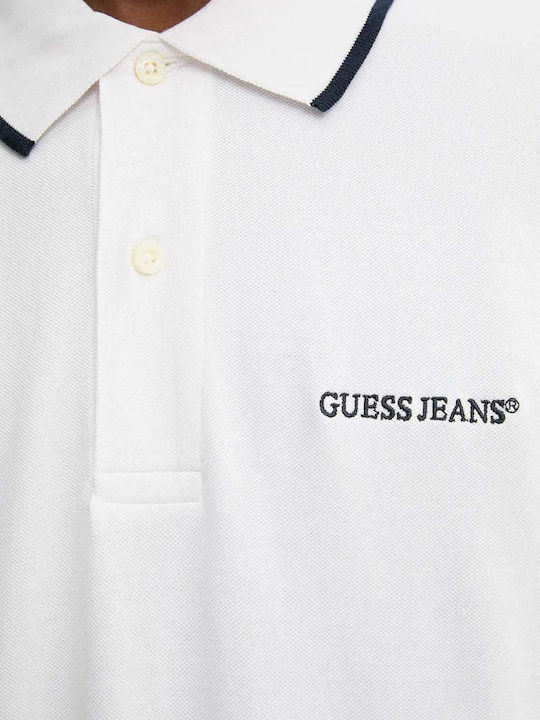 Embroidered Polo Short Sleeve White Blouse