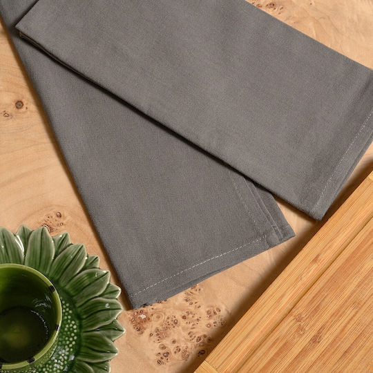 Melinen Towel from 100% Cotton in Brown Color 45x65cm 2pcs