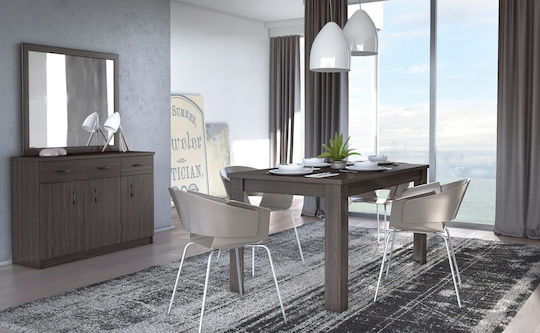 No 2 Tisch Speisesaal Ausziehbar Holz Wenge 120(+30)x70x78cm