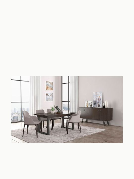 Νο 7 Masă Sala de mese Masa extensibilă Wenge 150(+30)x90x78buc