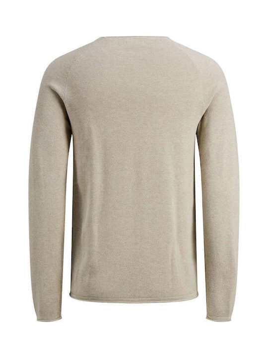 Crew Neck Long Sleeve Sweater Oatmeal