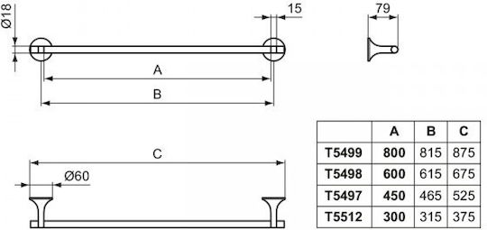 Πετσετοκρεμάστρα Ideal Standard La Dolce Vita T5497a2 Χρυσό Βουρτσισμένο Ματ