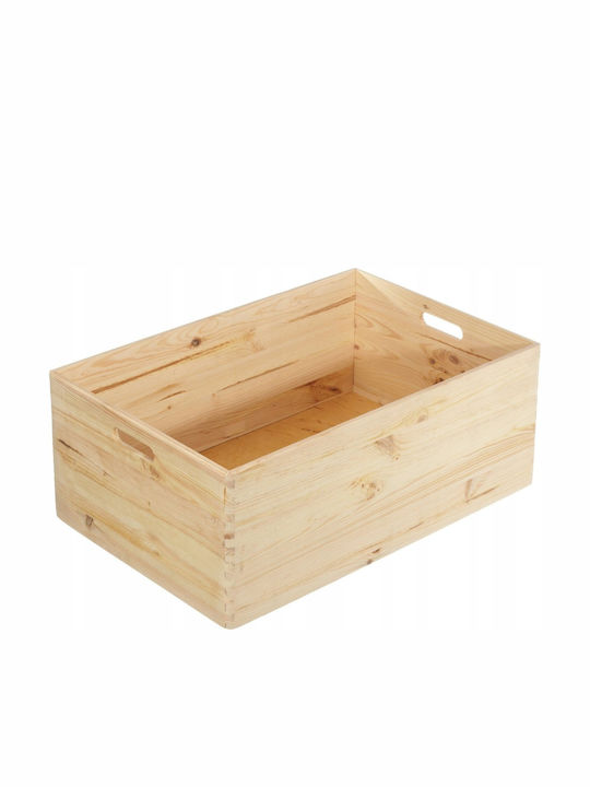 Wooden Storage Box Beige 60x40x24cm 1pcs