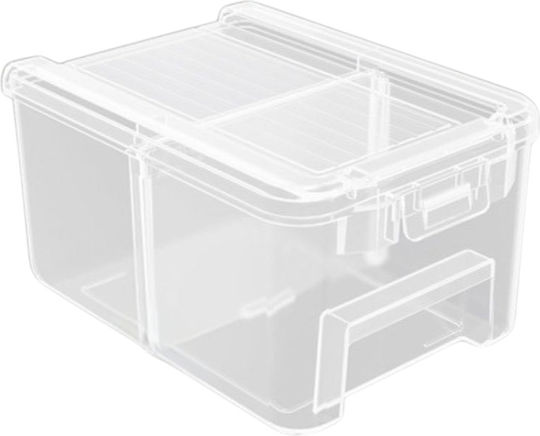 Wadfow Plastic Storage Box with Lid Transparent 15x10.5x8cm 3pcs
