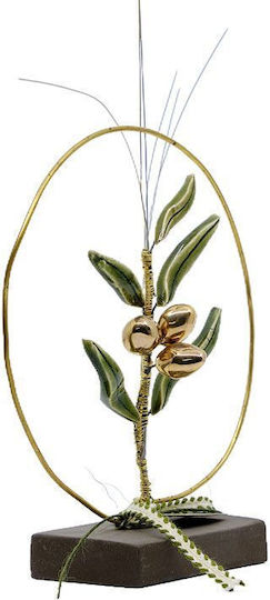 Rozos Ceramics Decorativ Coroană de Flori din Material Ceramic 7x16cm