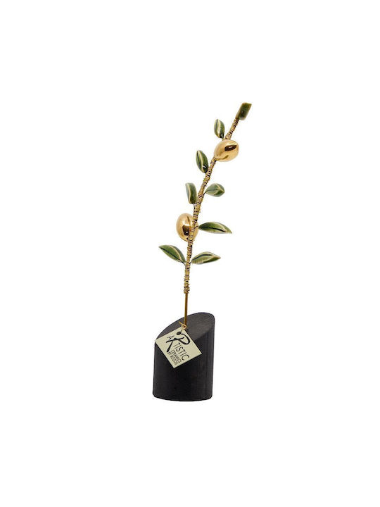 Rozos Ceramics Διακοσμητική Ελιά από Κεραμικό Υλικό 3.5x15cm