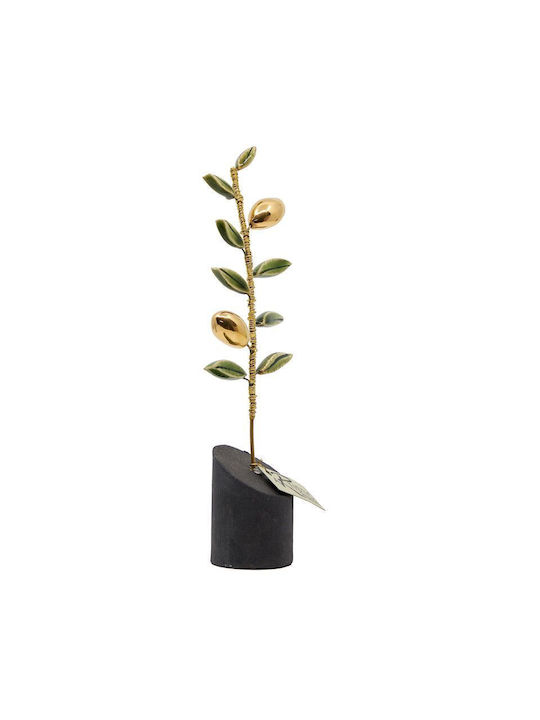 Rozos Ceramics Διακοσμητική Ελιά από Κεραμικό Υλικό 3.5x15cm