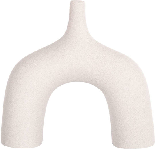 Decor ceramic pentru masă Fb94601.01 cristal alb-gălbui 34x10x33cm