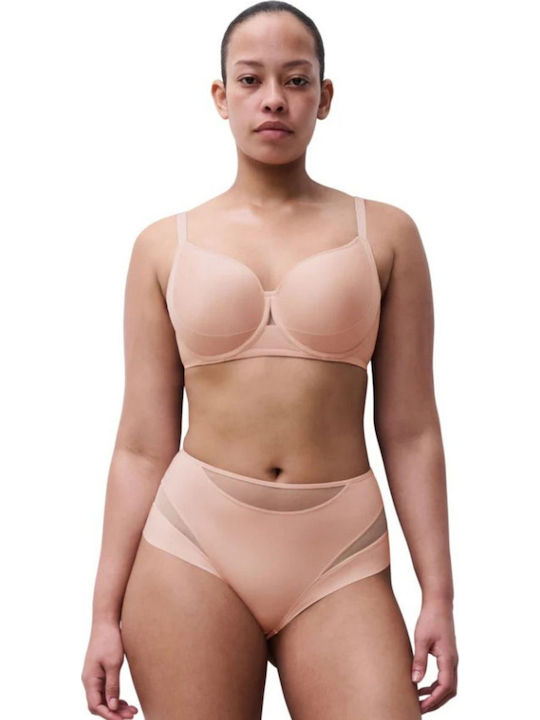 Beige Bra with Light Padding & Underwire