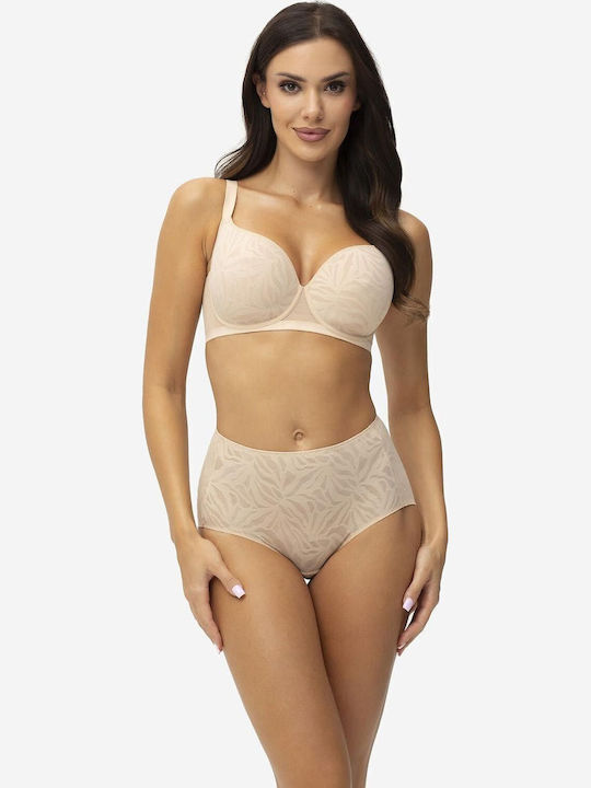 Beige Büstenhalter mit Bügel