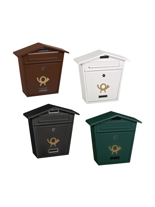 FFG Outdoor Mailbox Metallic in Black Color 37x13.5x36cm