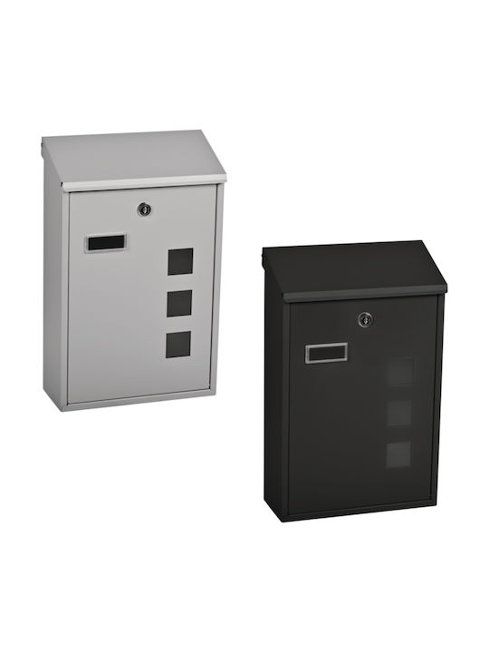FFG Outdoor Mailbox Metallic in Black Color 25x10x40cm