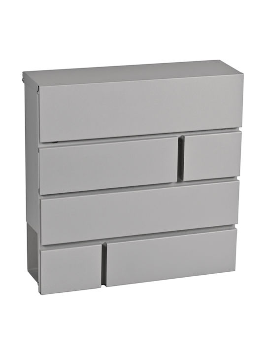 FFG Outdoor Mailbox Metallic in Silver Color 37x37x10.5cm