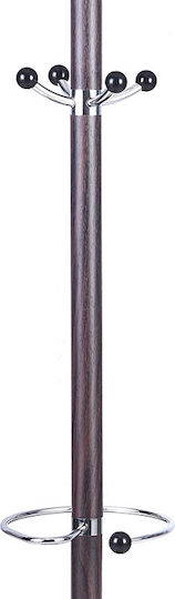 Καλόγερος Μεταλλικός Καρυδί 37x37x175cm
