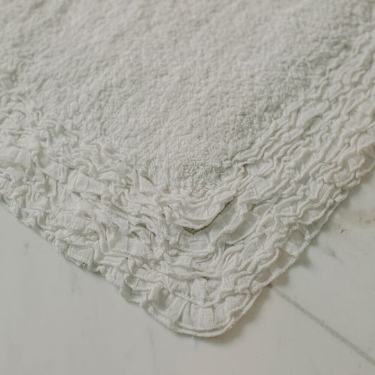 Down Town Home Πατάκι Μπάνιου Βαμβακερό Frill 60-0278 Aqua 60x90εκ.