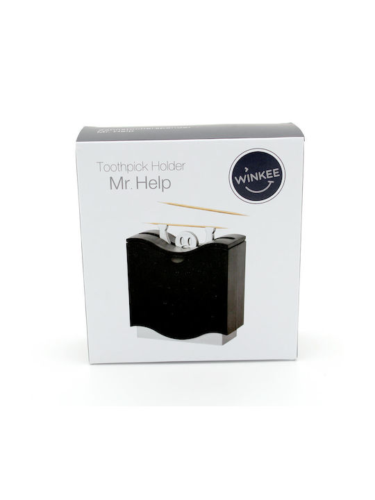 Winkee Toothpicks Case Mr.Help Winkee Plastic 7.5x9cm Black