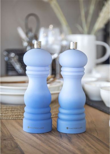 Kitchen Craft Capstan Ръчен Солничка Дървена Светлосиня 17см
