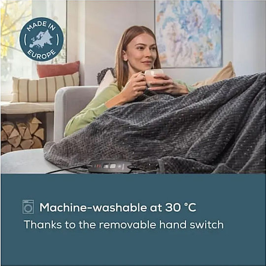 Beurer Waschbare Graue Elektrische Decke 130x180cm