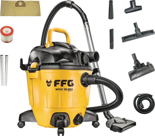 FFG WDVC 35 PRO Vacuum Wet / Dry 1200W with Plastic Bin 35lt
