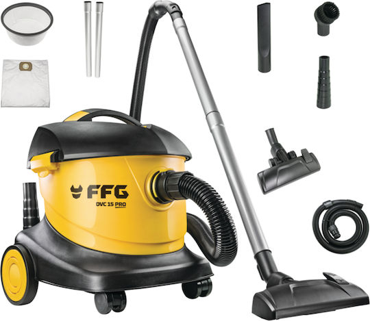 FFG DVC 15 Pro Σκούπα Στερεών 800W με Πλαστικό Κάδο 15lt
